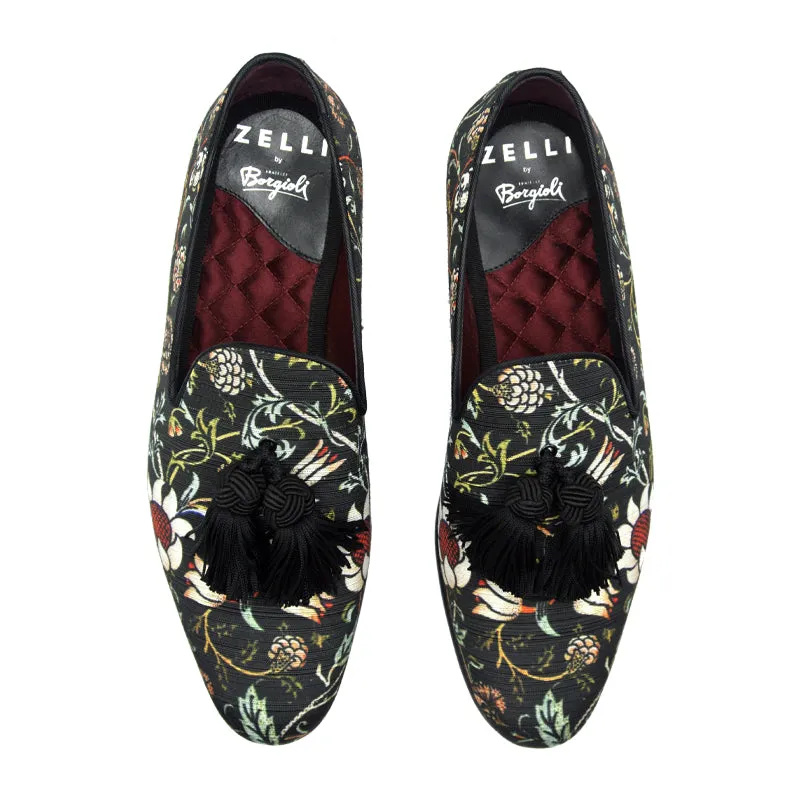 10-515-BLK FANTASIA Floral Slip On, Black Size 11