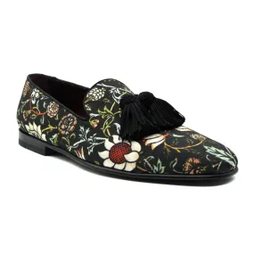 10-515-BLK FANTASIA Floral Slip On, Black Size 11