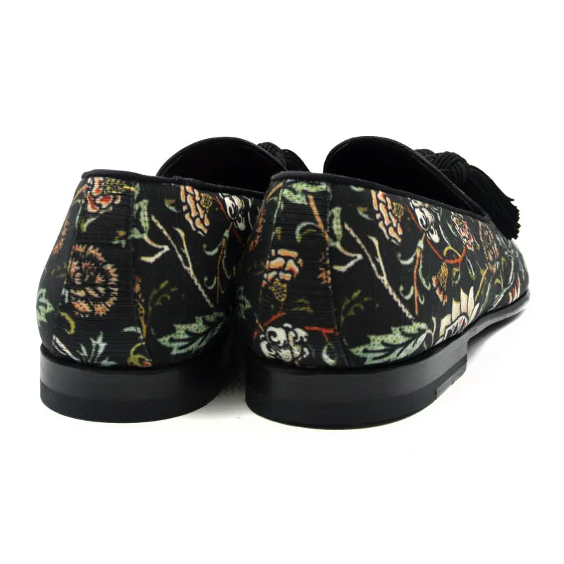 10-515-BLK FANTASIA Floral Slip On, Black Size 11