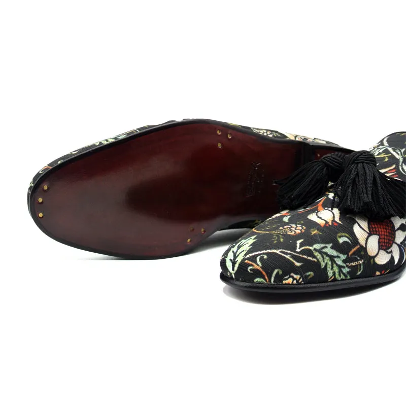 10-515-BLK FANTASIA Floral Slip On, Black Size 11