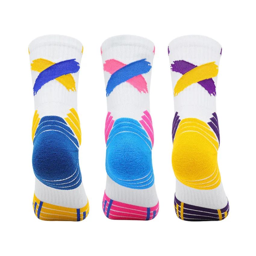 3 Pack Anti Slip Trainer Socks With Thick Cushioned