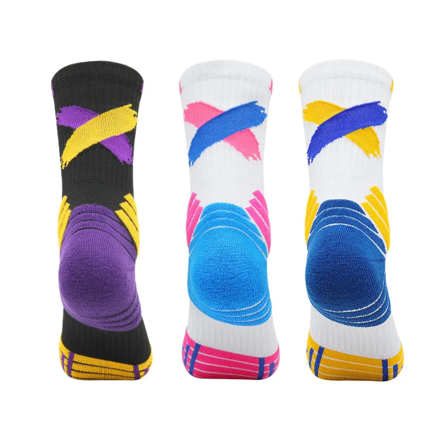 3 Pack Anti Slip Trainer Socks With Thick Cushioned