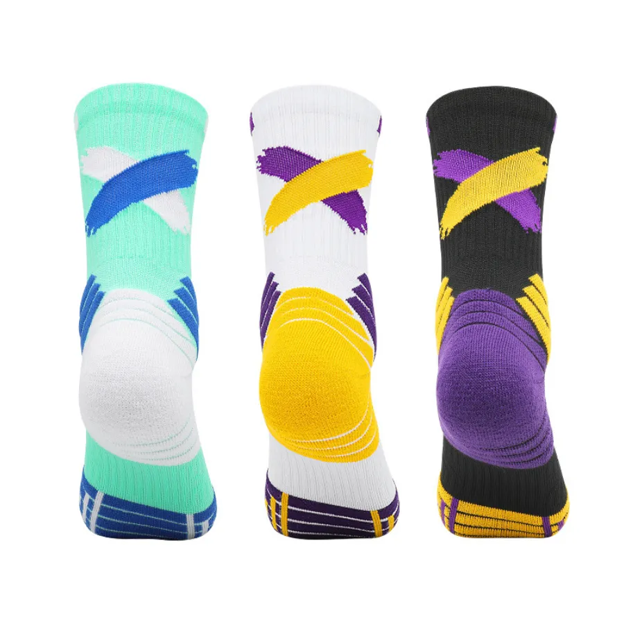 3 Pack Anti Slip Trainer Socks With Thick Cushioned