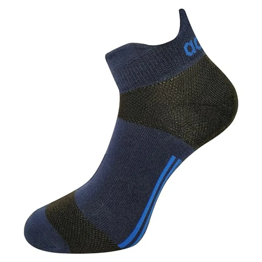 Adidas Men's Flat Knit Low Cut Socks (Charcoal/Colligative Navy/Black)