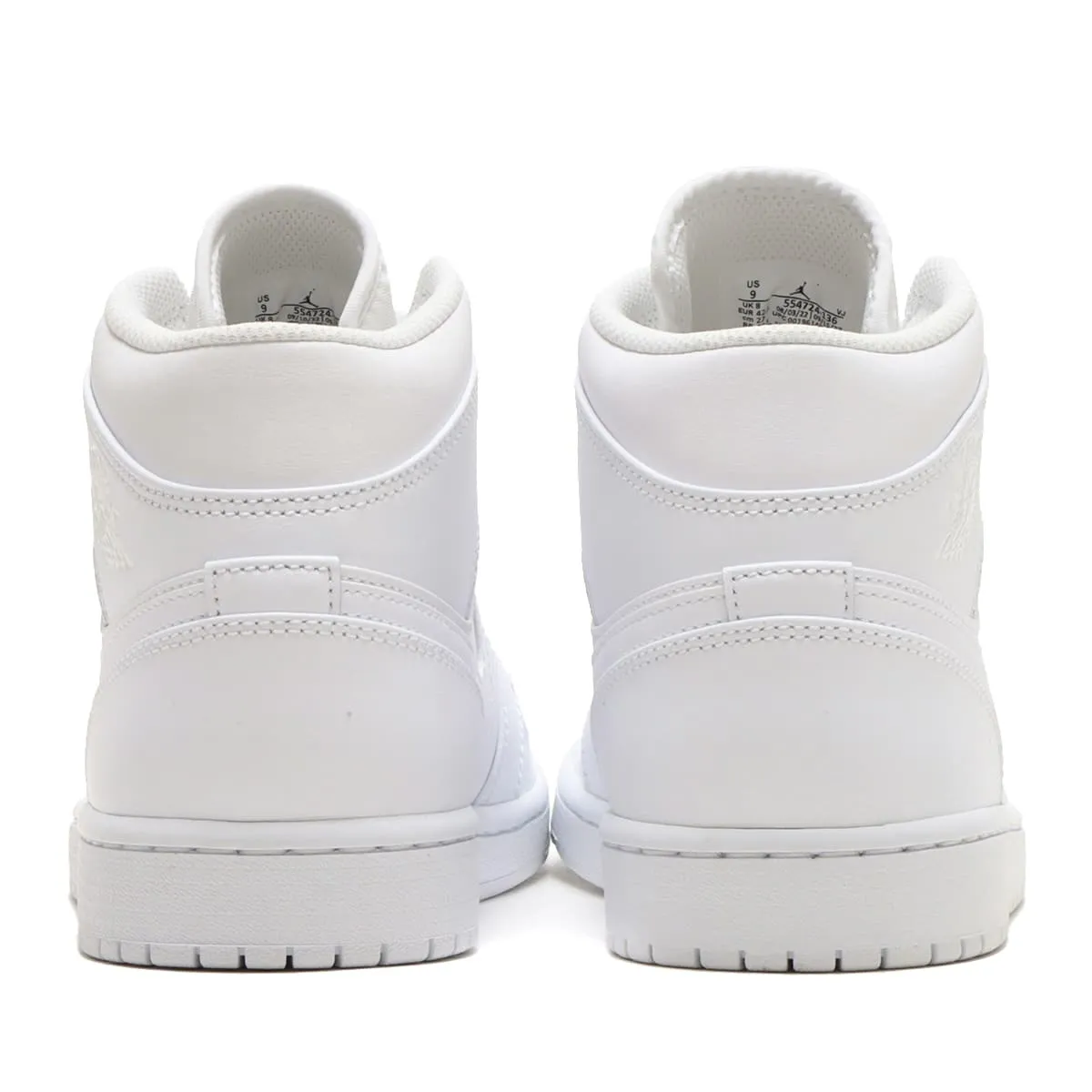 Air Jordan 1 Mid (White/White/White)