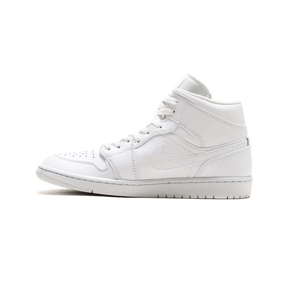 Air Jordan 1 Mid (White/White/White)