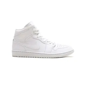 Air Jordan 1 Mid (White/White/White)