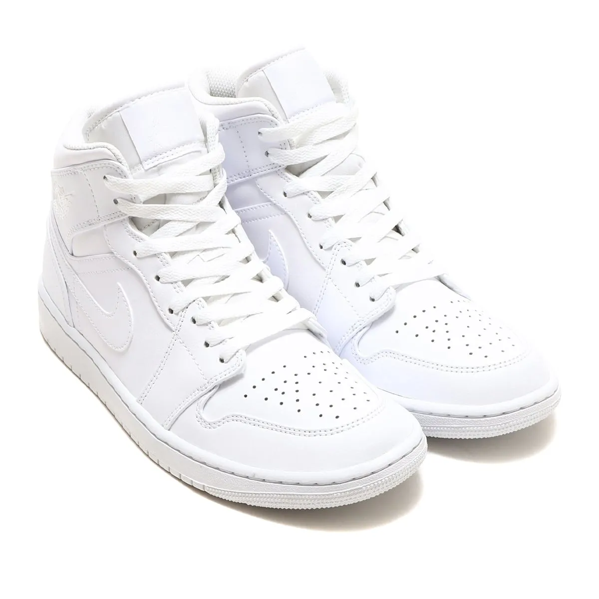 Air Jordan 1 Mid (White/White/White)