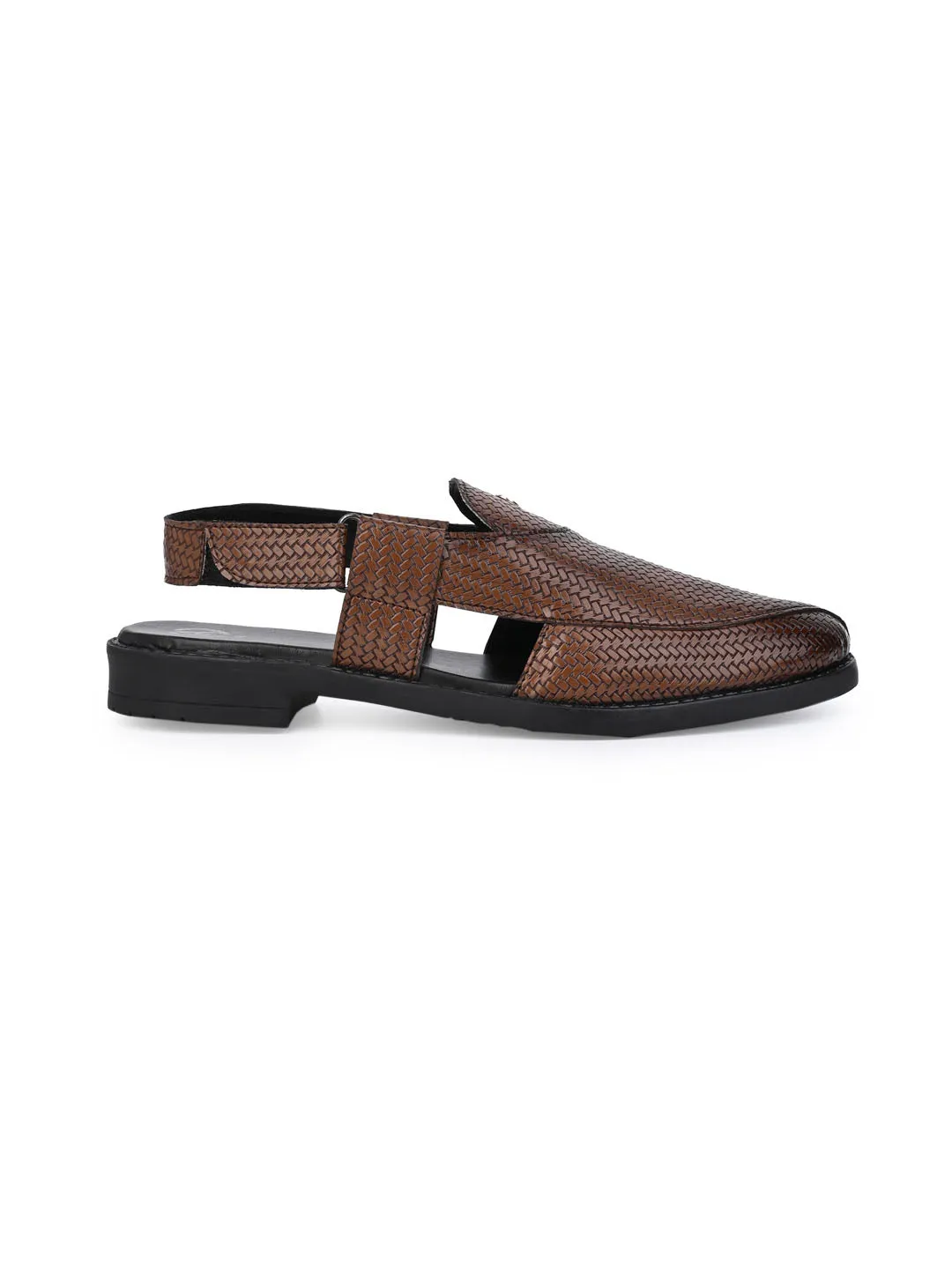 Alberto Torresi Textured Peshawari Sandal With Padded Insole