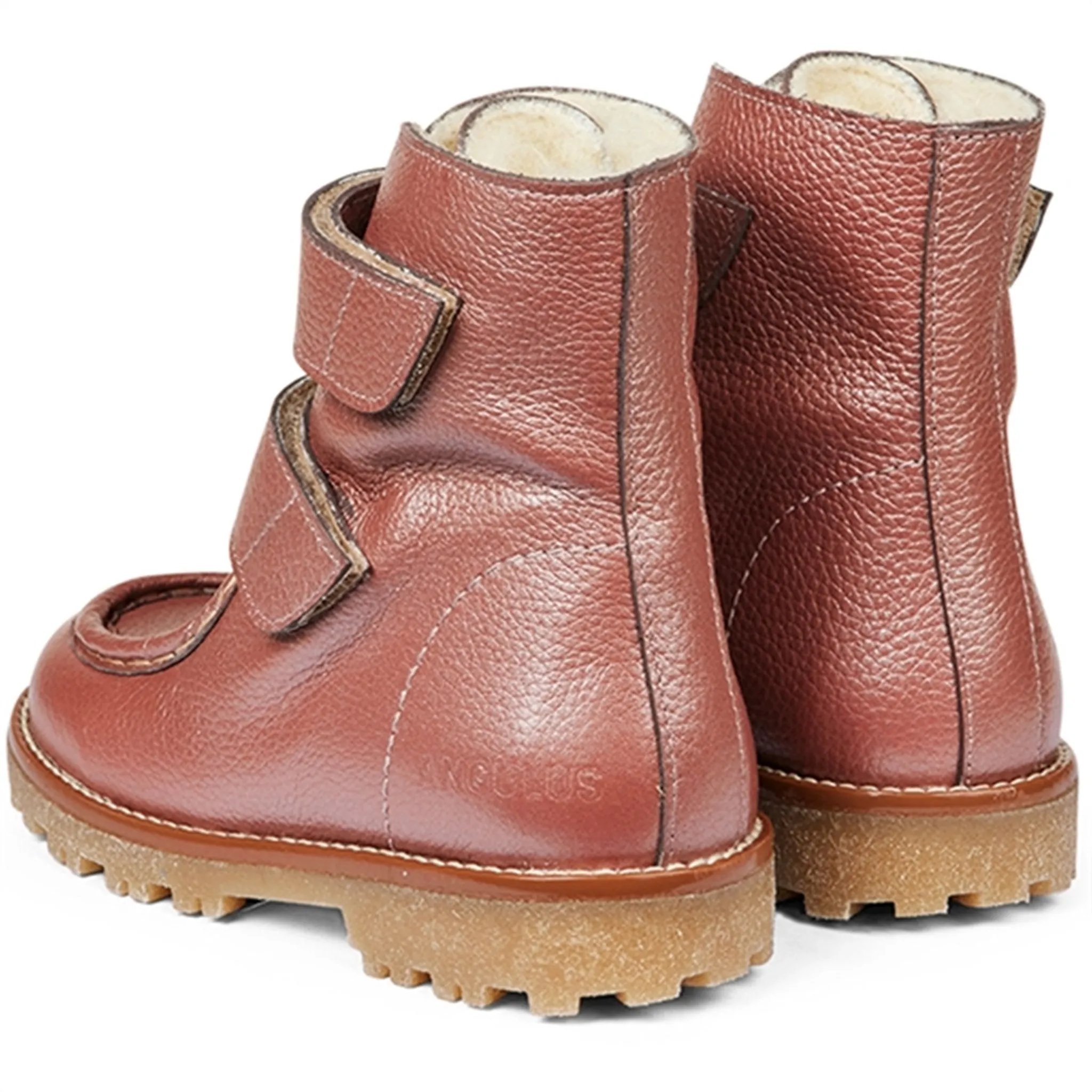 Angulus Mid-Cut Boots With Velcro Rose Shine