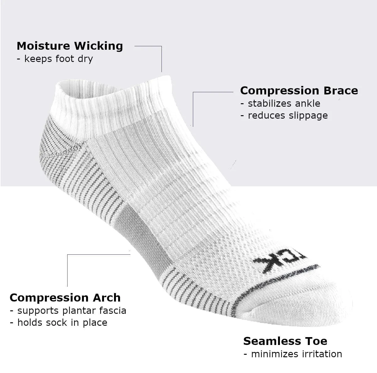 Athletic No Show Socks 3-pack