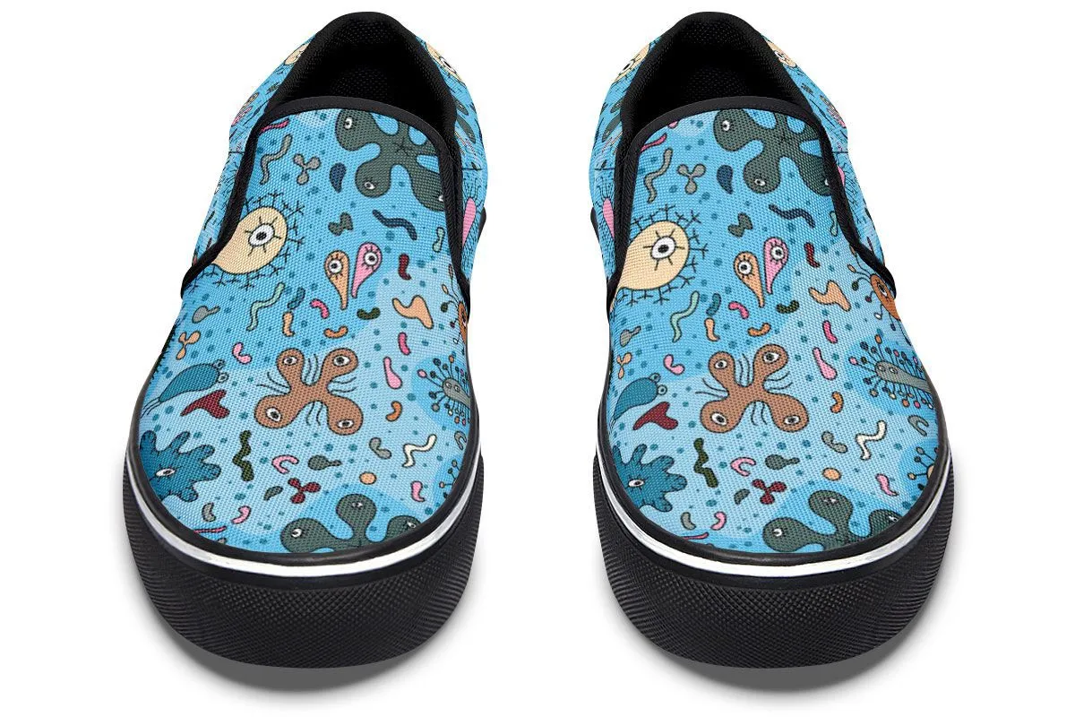 Bacteria Pattern Slip-On Shoes