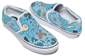 Bacteria Pattern Slip-On Shoes