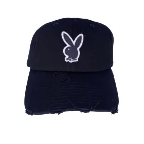 Black Playboy Bunny Dad Hat