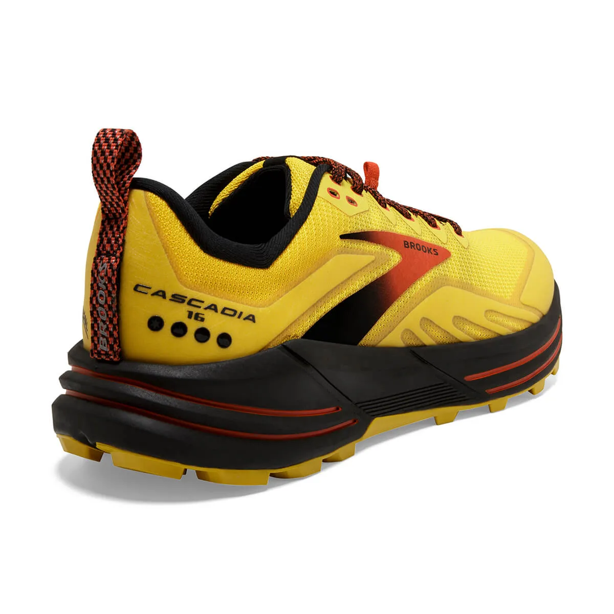 Brooks Cascadia 16 Mens | Yellow/black/grenadine