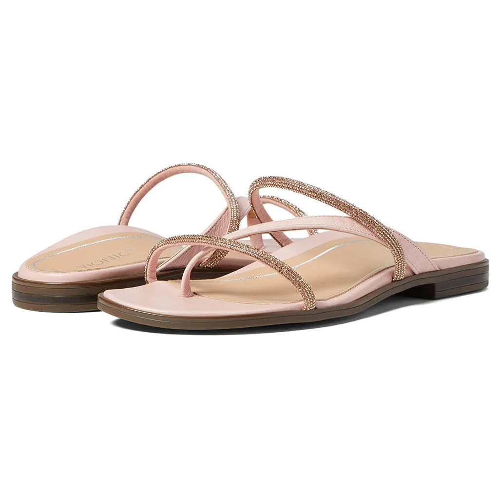 Citrine Prism Leather Women's Slides Sandals