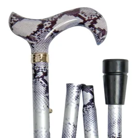 Classic Canes Folding Fashion Derby Cane Snakeskin