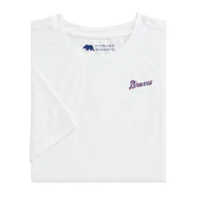 Cooperstown Braves Script Sport Tee - White