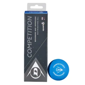 Dunlop Competition Racketball Balls - 3 Ball Box Blue Yellow Dot