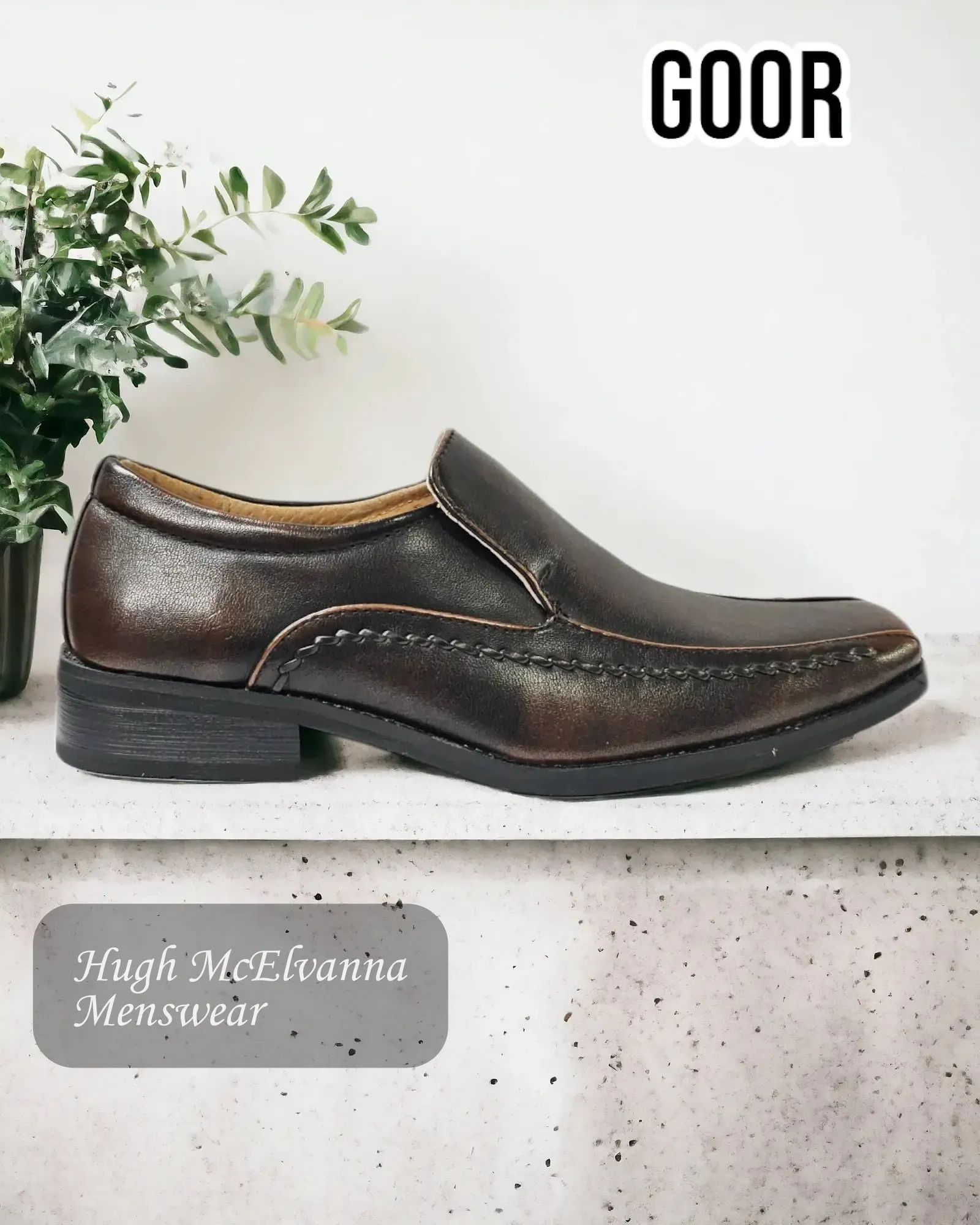 Goor 975 Brown Slip On Shoe