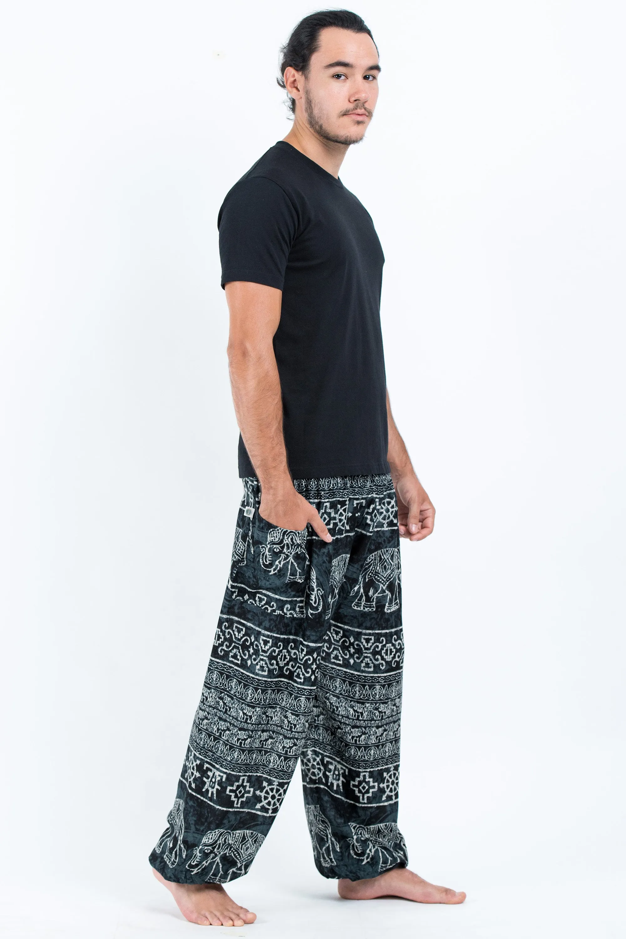 Marble Elephant Men's Elephant Pants in Black