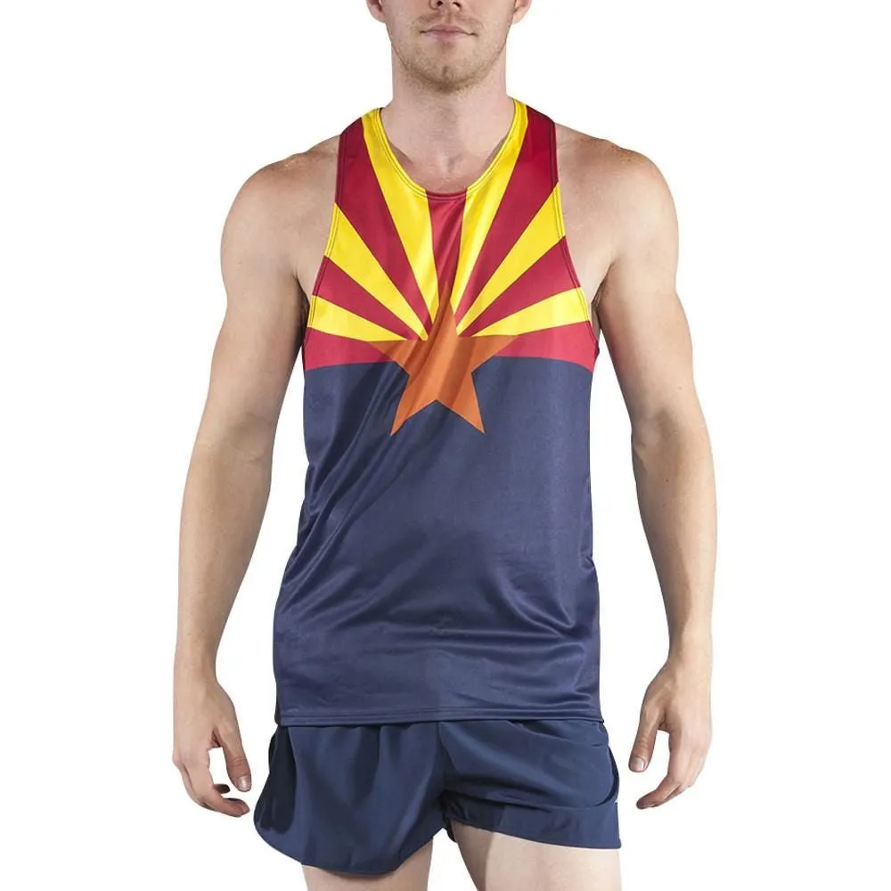 Men's Printed Singlet- Arizona