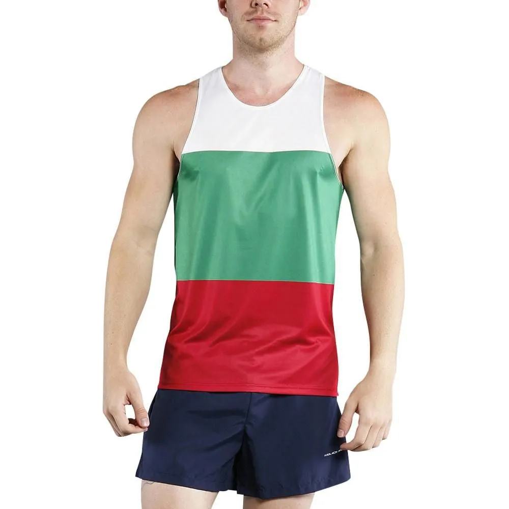 Men's Printed Singlet- Bulgaria