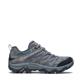 Merrell Women's Moab 3 Low Waterproof Hiking Shoe in Altitude Grey/Blue