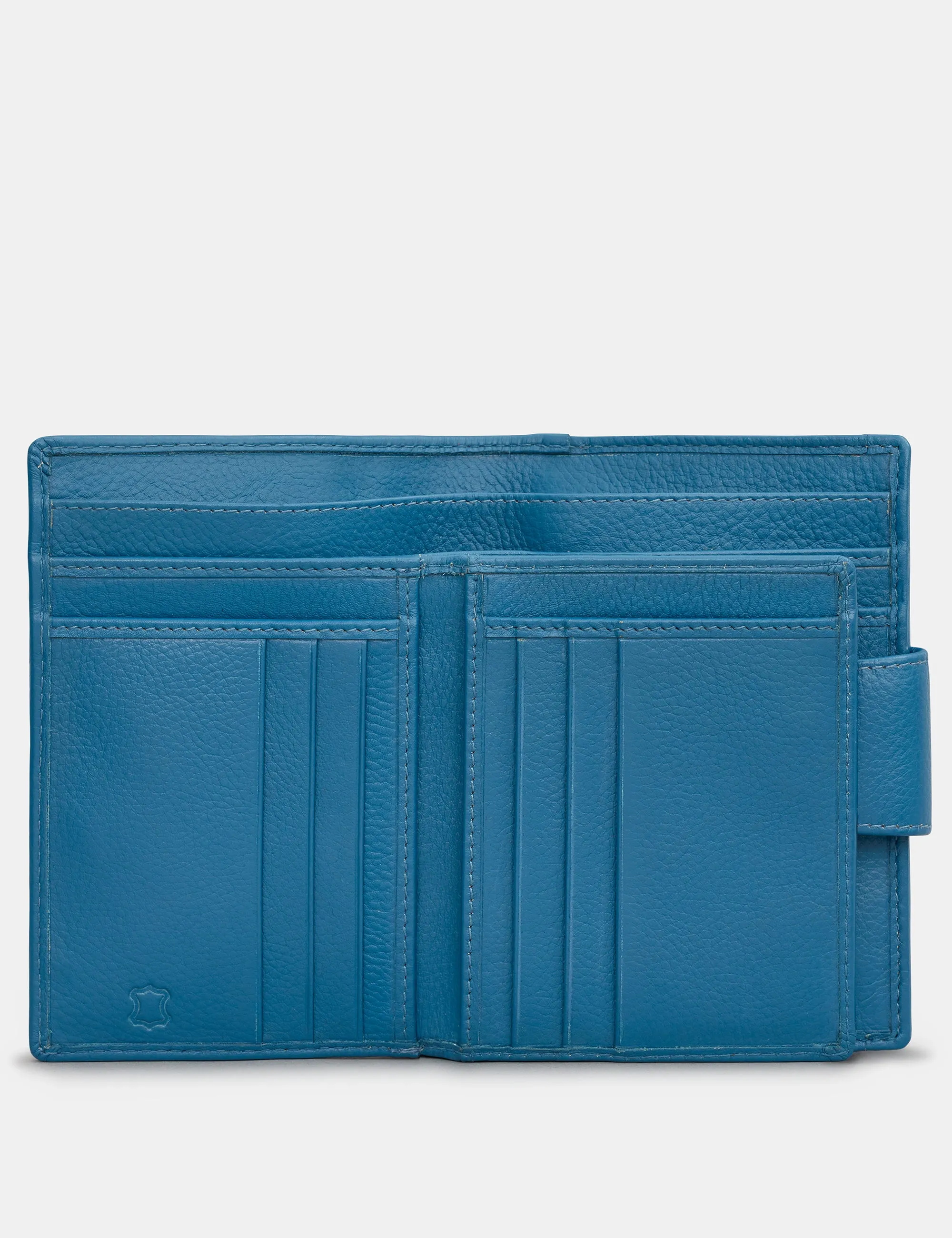 Petrol Blue Leather Anson Purse is