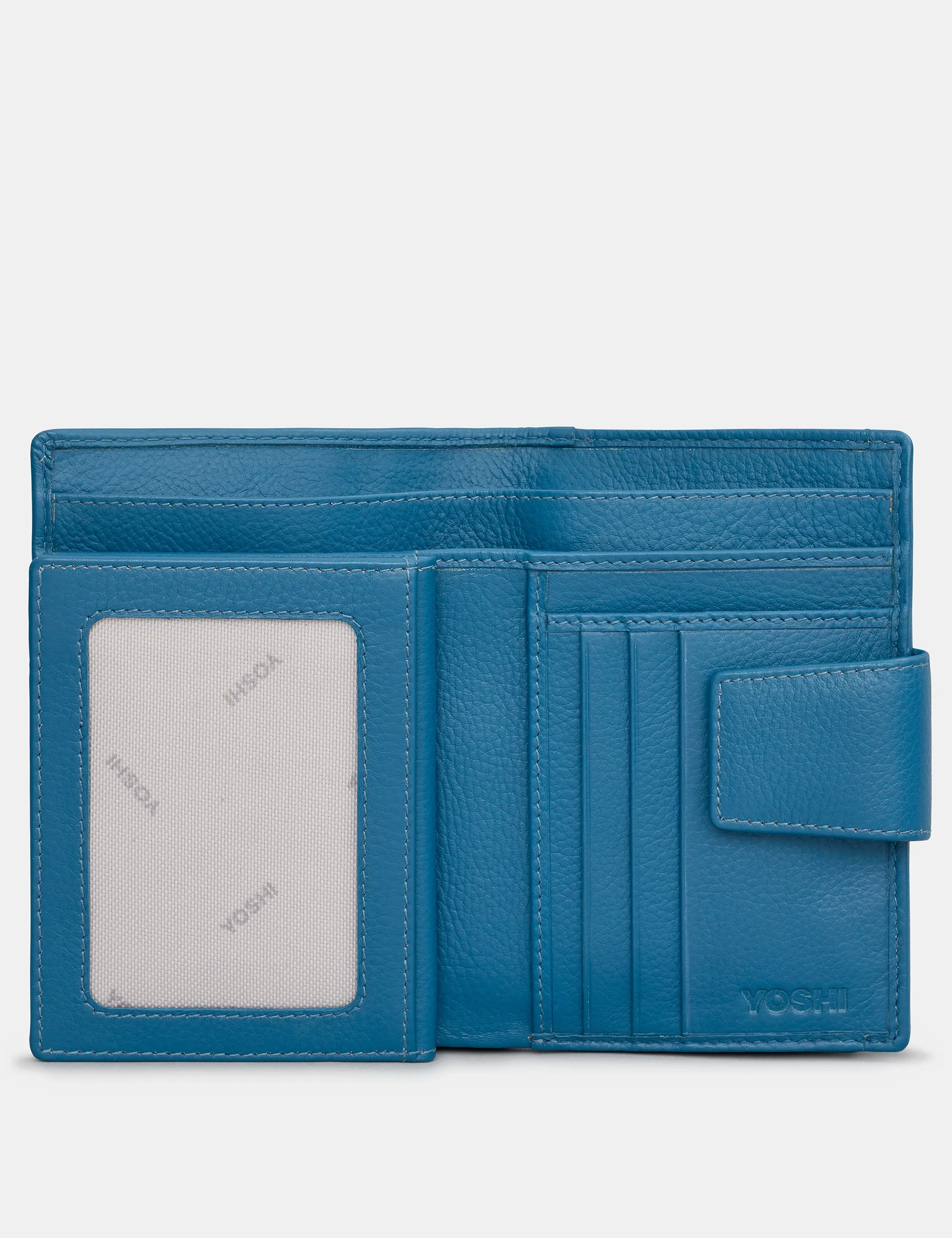 Petrol Blue Leather Anson Purse is