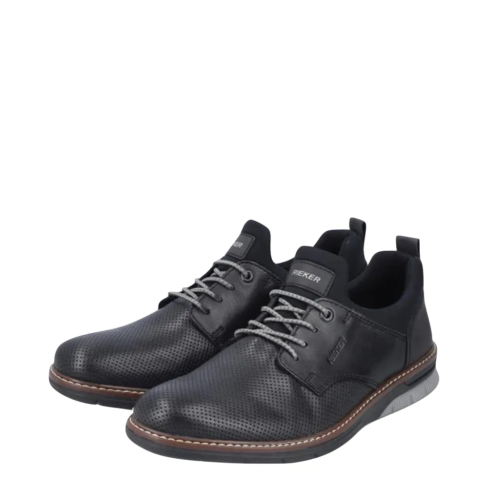 Rieker Men's Dustin 50 Perfed Shoe in Black